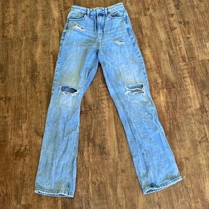 Pacsun light blue 90s ripped boyfriend jeans